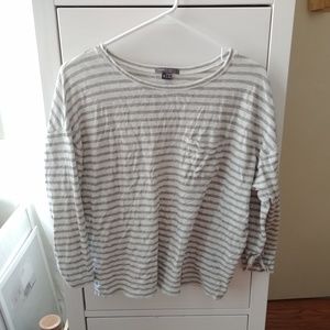 Vince 3/4 Sleeve Striped Shirt